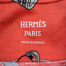 Load image into Gallery viewer, HERMES All-over print T-shirt Size 38 Orange/Gray Cotton100%