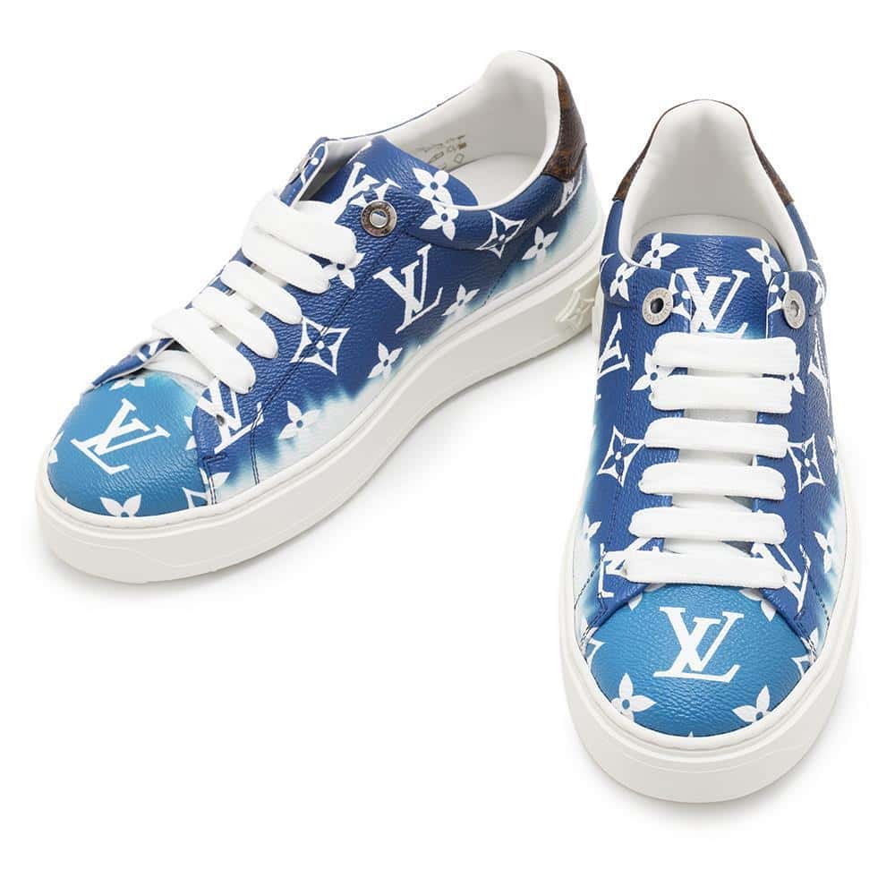 LOUIS VUITTON LV Escale Time Out Line Sneakers Blue Monogram Size 36 GALLERY RARE Global Online Store