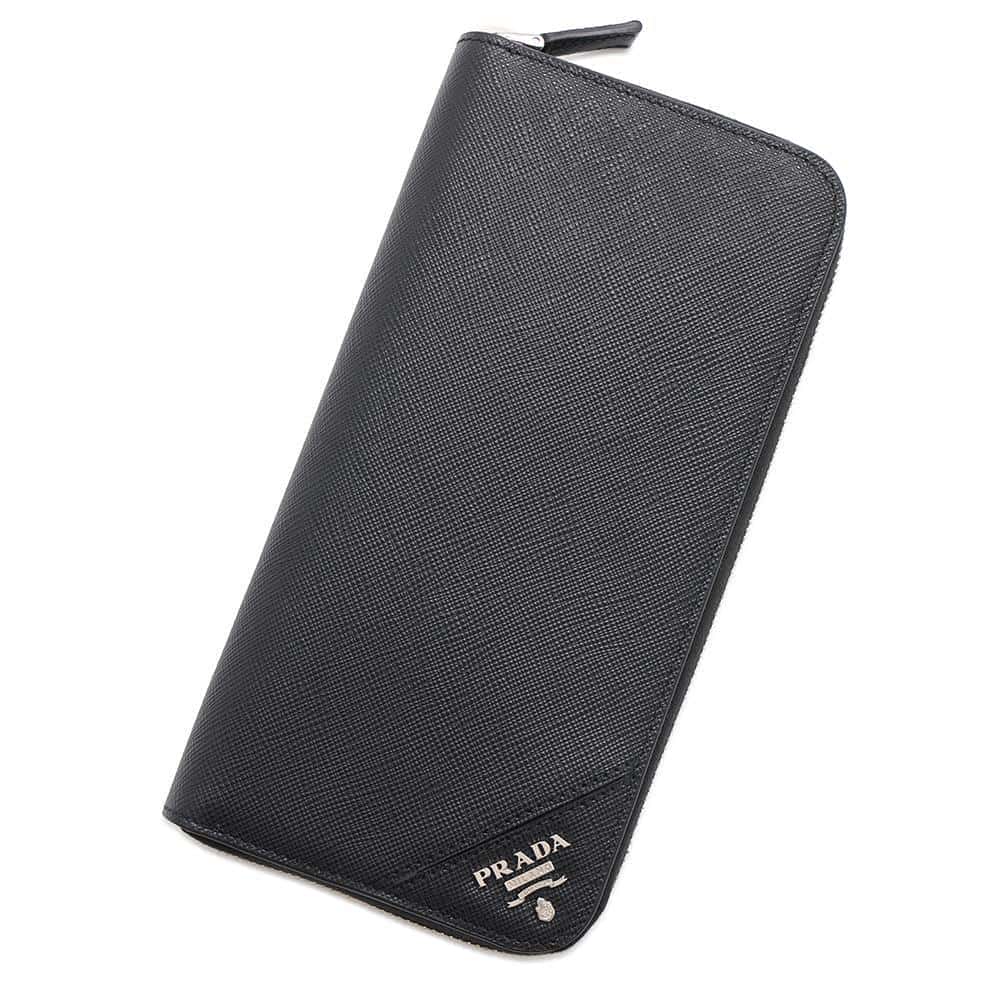 PRADA Zip Around Chozai Cloth Black2ML317 Saffiano PRADA Zip Around Chozai Cloth Black2ML317 Saffiano