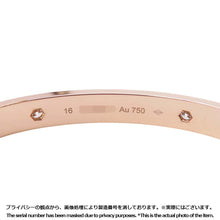 Load image into Gallery viewer, CARTIER ★Love Bracelet Half Diamond Size 16B6069916 18K Pink Gold