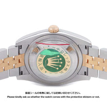 将图像加载到图库查看器中,ROLEX Datejust W36mm Stainless Steel K18PG Black Dial116231