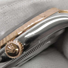 将图像加载到图库查看器中,ROLEX Datejust W36mm Stainless Steel K18PG Black Dial116231