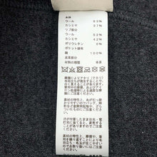 Load image into Gallery viewer, HERMES Leather detail zip-up cardigan Size L Gris Fonce Wool 63% Cashmere37%