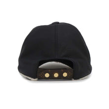 Load image into Gallery viewer, LOUIS VUITTON cap sharing Size M Noir/WhiteM00493 Lamb Leather100% Silk100% Polyester77% Polyurethane23%