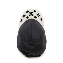 Load image into Gallery viewer, LOUIS VUITTON cap sharing Size M Noir/WhiteM00493 Lamb Leather100% Silk100% Polyester77% Polyurethane23%