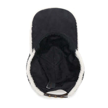 Load image into Gallery viewer, LOUIS VUITTON cap sharing Size M Noir/WhiteM00493 Lamb Leather100% Silk100% Polyester77% Polyurethane23%