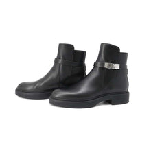 将图像加载到图库查看器中,HERMES ★Veo Boots Black Leather Size 39