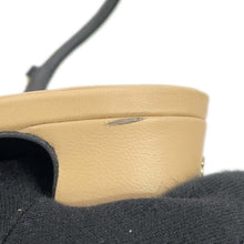 Load image into Gallery viewer, CHANEL ★Double Chain EncreStrap Heel Sandals Beige/BlackG45094 Leather Size 35H