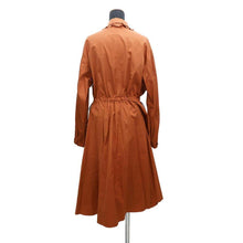 Load image into Gallery viewer, HERMES Frill Zip Elastic Dress Size 38 Orange Canyon Cotton100%