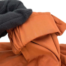 Load image into Gallery viewer, HERMES Frill Zip Elastic Dress Size 38 Orange Canyon Cotton100%