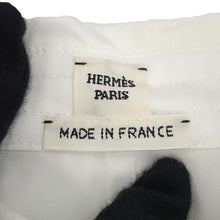 将图像加载到图库查看器中,HERMES ruffle zip overshirt Size 36 White Cotton100%