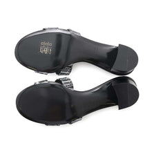 Load image into Gallery viewer, HERMES Sandals "Oasis" Black/White Leather Size 34