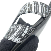 Load image into Gallery viewer, HERMES Sandals "Oasis" Black/White Leather Size 34