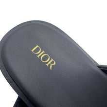 将图像加载到图库查看器中,Dior Oblique slippers Navy/Black3SV097ZCC Beads Leather Size 41 1/2