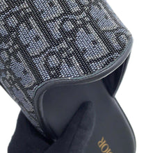 将图像加载到图库查看器中,Dior Oblique slippers Navy/Black3SV097ZCC Beads Leather Size 41 1/2