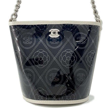 Load image into Gallery viewer, CHANEL CC Logo Camellia Plastics Bucket Bag Black/WhiteA57636 Plastics Leather