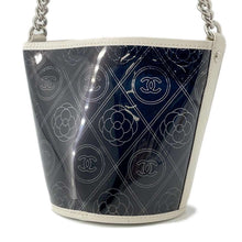 Load image into Gallery viewer, CHANEL CC Logo Camellia Plastics Bucket Bag Black/WhiteA57636 Plastics Leather