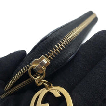 将图像加载到图库查看器中,GUCCI GG Guccissima Zip Around Long Wealth Cloth Black409342 Leather
