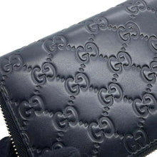 将图像加载到图库查看器中,GUCCI GG Guccissima Zip Around Long Wealth Cloth Black409342 Leather