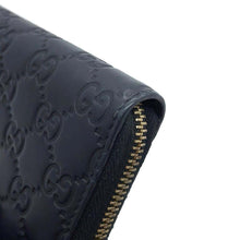将图像加载到图库查看器中,GUCCI GG Guccissima Zip Around Long Wealth Cloth Black409342 Leather