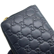 将图像加载到图库查看器中,GUCCI GG Guccissima Zip Around Long Wealth Cloth Black409342 Leather
