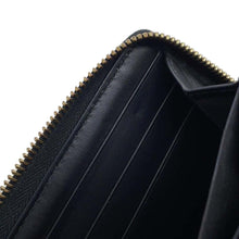 将图像加载到图库查看器中,GUCCI GG Guccissima Zip Around Long Wealth Cloth Black409342 Leather