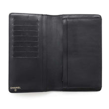 Load image into Gallery viewer, CHANEL Icon Line Bifold Wallet Black Lambskin