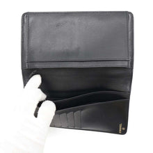Load image into Gallery viewer, CHANEL Icon Line Bifold Wallet Black Lambskin