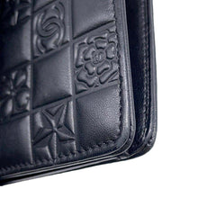 Load image into Gallery viewer, CHANEL Icon Line Bifold Wallet Black Lambskin