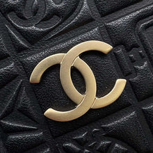 Load image into Gallery viewer, CHANEL Icon Line Bifold Wallet Black Lambskin