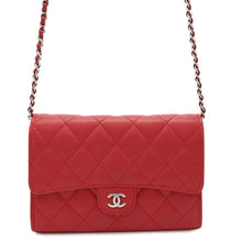 Load image into Gallery viewer, CHANEL Matelasse Chain wallet Red Lambskin