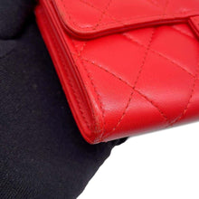 Load image into Gallery viewer, CHANEL Matelasse Chain wallet Red Lambskin