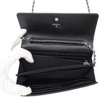 将图像加载到图库查看器中,CHANEL Chain wallet Black Leather