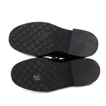 Load image into Gallery viewer, CHANEL CCCC Logo lace-up boots BlackG33169 Leather Enamel Size 37 1/2C