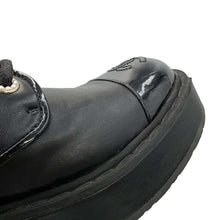 Load image into Gallery viewer, CHANEL CCCC Logo lace-up boots BlackG33169 Leather Enamel Size 37 1/2C