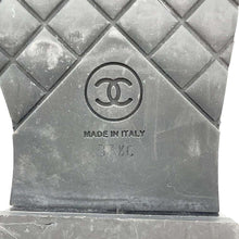 Load image into Gallery viewer, CHANEL CCCC Logo lace-up boots BlackG33169 Leather Enamel Size 37 1/2C