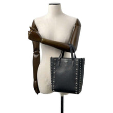 将图像加载到图库查看器中,JIMMY CHOO Pegasi Star Studded 2way Handbag Black Leather