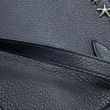 将图像加载到图库查看器中,JIMMY CHOO Pegasi Star Studded 2way Handbag Black Leather