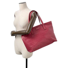 Load image into Gallery viewer, GUCCI GG Imprime Tote Bag Red211137 PVC Leather