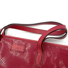 Load image into Gallery viewer, GUCCI GG Imprime Tote Bag Red211137 PVC Leather