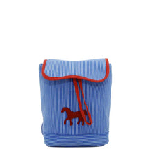 Load image into Gallery viewer, HERMES Horse Backpack Blue Canvas