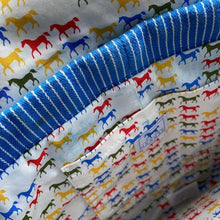 Load image into Gallery viewer, HERMES Horse Backpack Blue Canvas