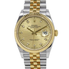 Load image into Gallery viewer, ROLEX Datejust 36 W36mm Stainless Steel K18YG Golden Fluted Motif Dial126233G