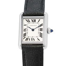 Load image into Gallery viewer, CARTIER ★Tank mast W22mm×H29.5mm Stainless Steel Leather Silver DialWSTA0042
