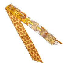 Load image into Gallery viewer, HERMES Twilly Whip Block COMP DE FOUET AU BLOC Orange/Multicolor Silk100%