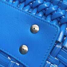 将图像加载到图库查看器中,BALENCIAGA Bistro 2WAYBag Blue671342 Patent Leather Size XS