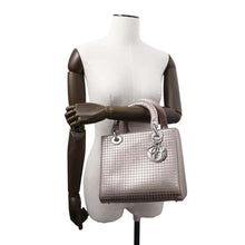 将图像加载到图库查看器中,Dior Lady Dior 2WAYBag MetalicPinkM0550PSKC Leather Size Medium