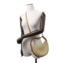 Load image into Gallery viewer, PRADA Arke Crochet Shoulder Natural/Brown1BC194 Viscose Leather