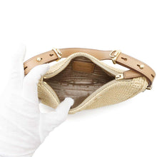 Load image into Gallery viewer, PRADA Arke Crochet Shoulder Natural/Brown1BC194 Viscose Leather