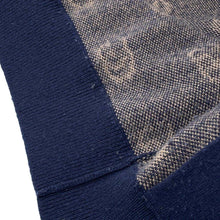 Load image into Gallery viewer, GUCCI GGJacquard knitted cardigan Size XS Navy/Brown660285 Cashmere93% Wool 7%